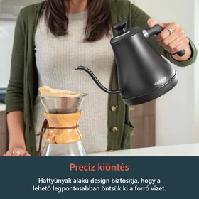 Kép 3/5 - Cosori Gooseneck Elektromos Vízforraló 5 egyedi beállítással Rozsdamentes Acél 0,8 L (Matt fekete) CO108-NK-EUR