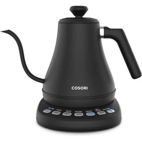 Kép 1/5 - Cosori Gooseneck Elektromos Vízforraló 5 egyedi beállítással Rozsdamentes Acél 0,8 L (Matt fekete) CO108-NK-EUR