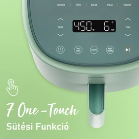Kép 13/13 - Cosori Lite Forrólevegős Sütő (Zöld) CAF-LI401S-GEUR