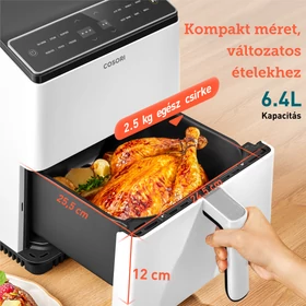 Kép 3/7 - Cosori Dual Blaze Forrólevegős Sütő (Fehér) CAF-P583S-WEU