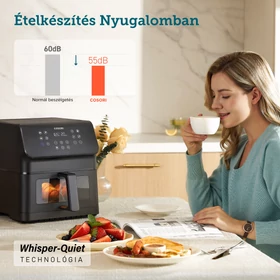 Kép 10/10 - Cosori Premium II Plus 6,2 literes Forrólevegős Sütő, fekete