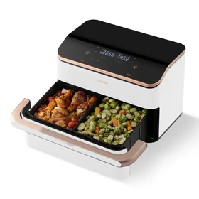Kép 4/13 - Cosori Dual Blaze TwinFry 10 literes Forrólevegős Sütő fehér színben