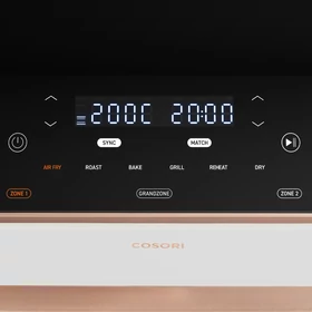 Kép 7/13 - Cosori Dual Blaze TwinFry 10 literes Forrólevegős Sütő fehér színben