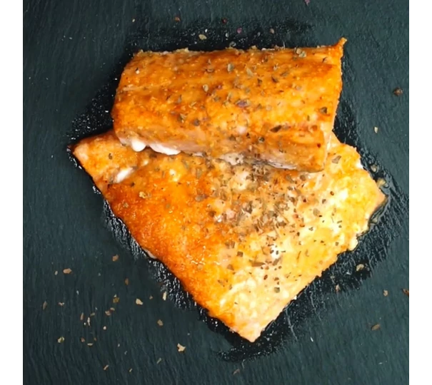 Mézben és mustárban pácolt lazac