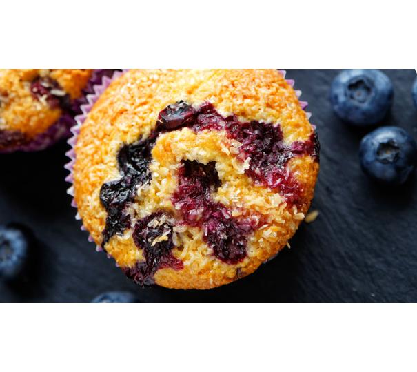 Áfonyás citromos muffinok
