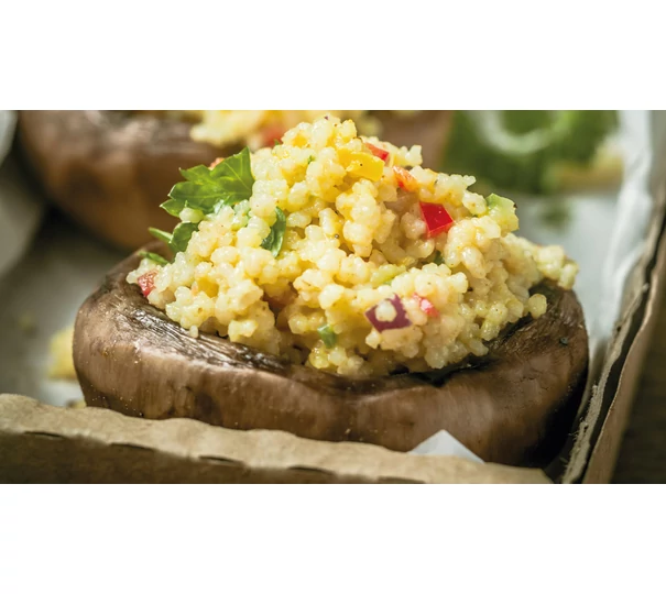 Quinoával töltött gombafejek